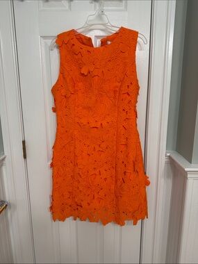 Endless Rose Orange Floral Lace Dress
